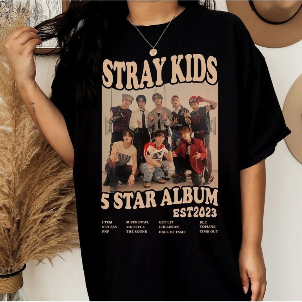 Stray Kids Retro Shirt Stray Kids 5 Star Shirt Stray Kids Maniac Tour Shirt
